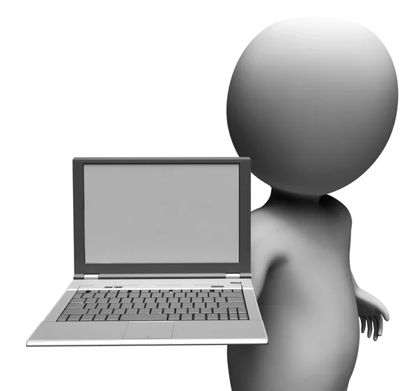 Pc Computer With Blank Space Showing Surfing Internet — Stock Photo, Image