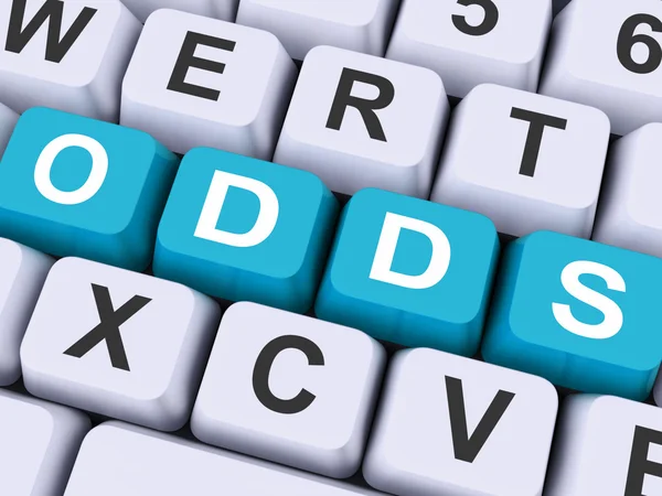 Odds Key Shows Online Possibility Or Gambling — Stock Photo, Image