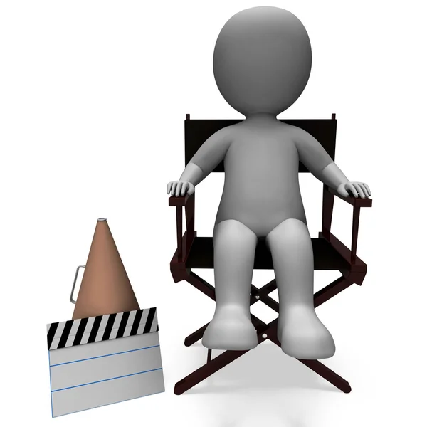 Film Director Character Shows Hollywood Directors Or Filmmaker — Stock Photo, Image