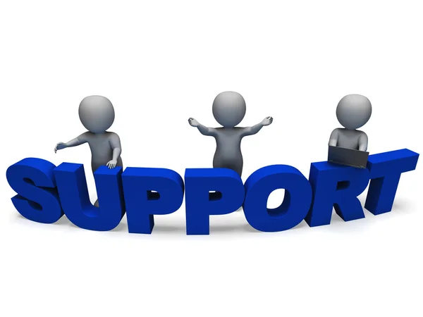 Support Word Shows Assistance And Help — Stock Photo, Image