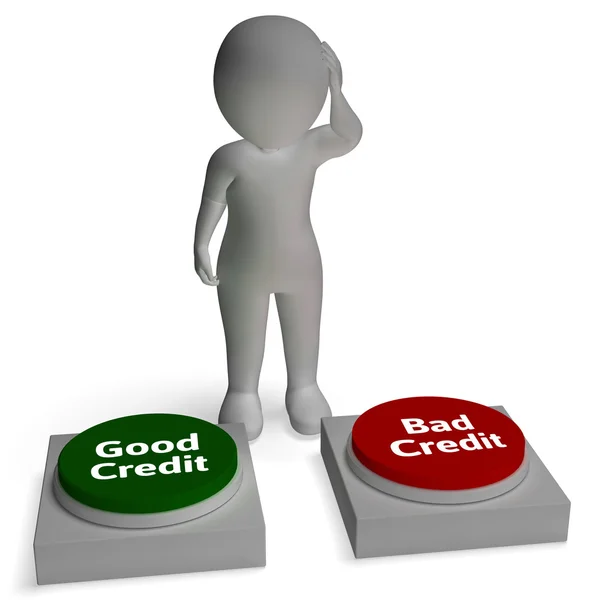 Good Bad Credit Shows Rating — Stock Photo, Image