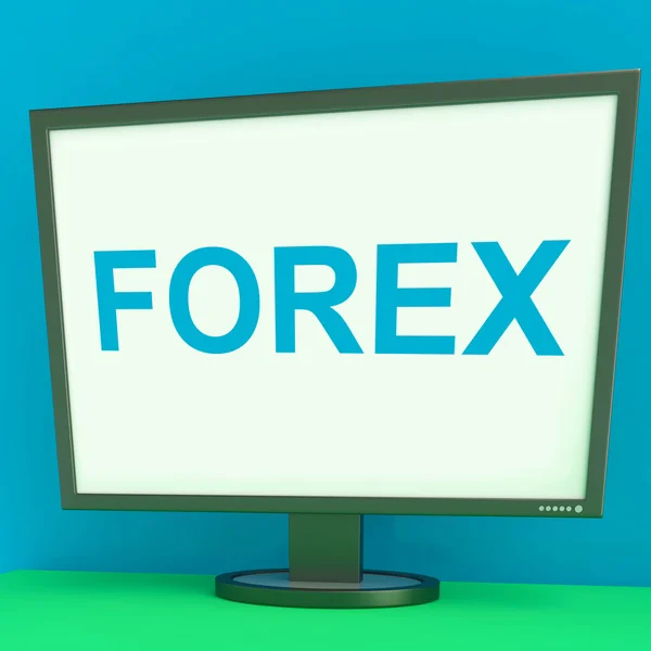 Forex ekranu pokazuje walutowych lub handlu walutami — Zdjęcie stockowe