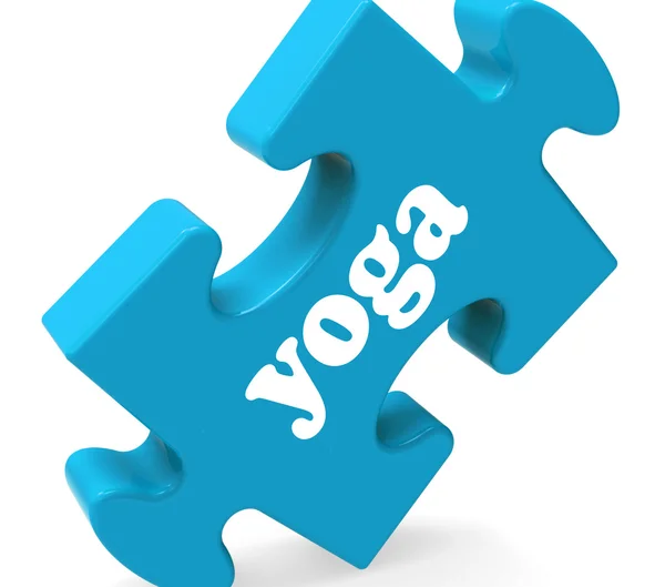 Yoga Puzzle mostra meditação e relaxamento — Fotografia de Stock