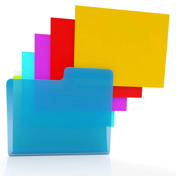 Folders Show Organizing And Paperwork — Stock Photo, Image