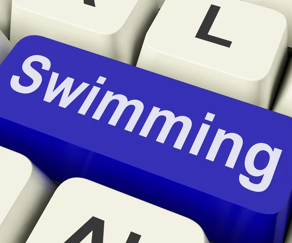 Swimming Key Means Water Spor — Stock Photo, Image