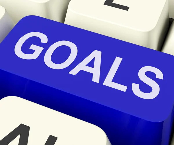 Goals Key Shows Objectives Aims Or Aspirations — Stock Photo, Image