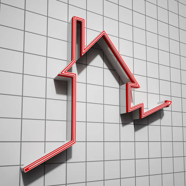 House Icon Shows House Price Going Up Stock Image Everypixel