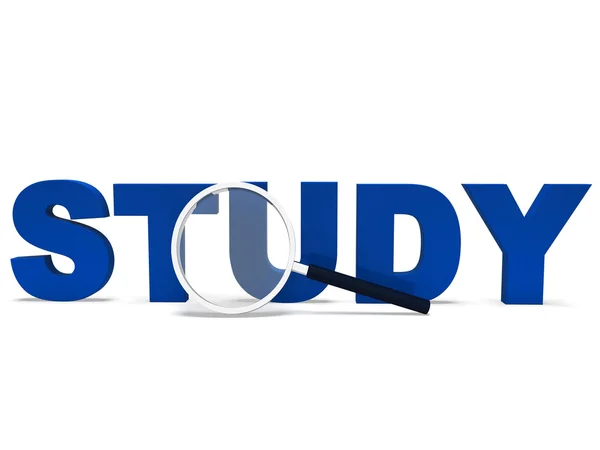 Badanie pokazuje słowo studia student lub edukacji — Zdjęcie stockowe