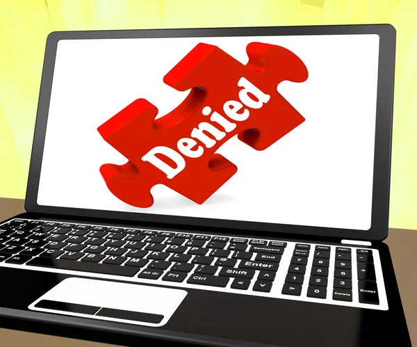Verweigerter Laptop zeigt Verweigerung oder Verweigerung — Stockfoto