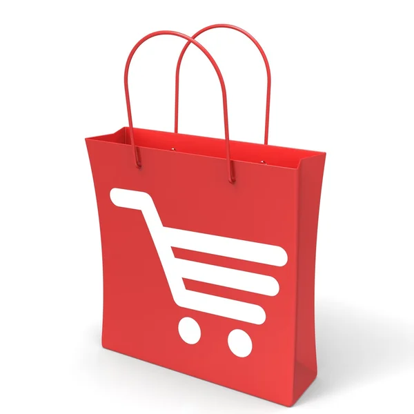 Shopping cart bag visar korg kassan — Stockfoto