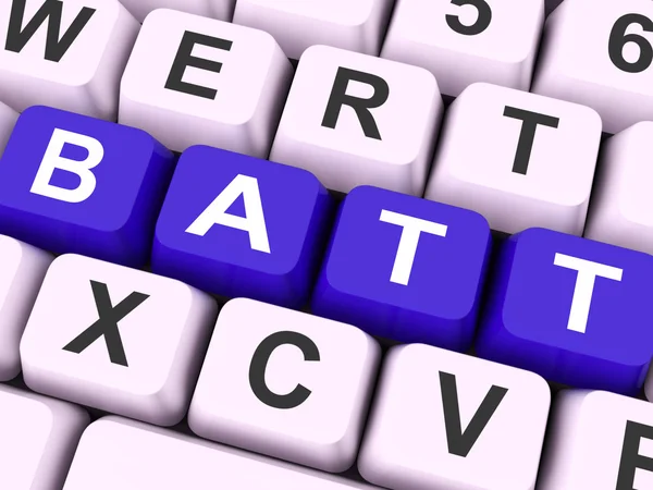 Batt Keys Shows Battery Or Batteries Charge — Stock Photo, Image