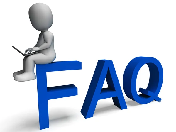 Faq Showing Frequently Asked Questions — Stock Photo, Image