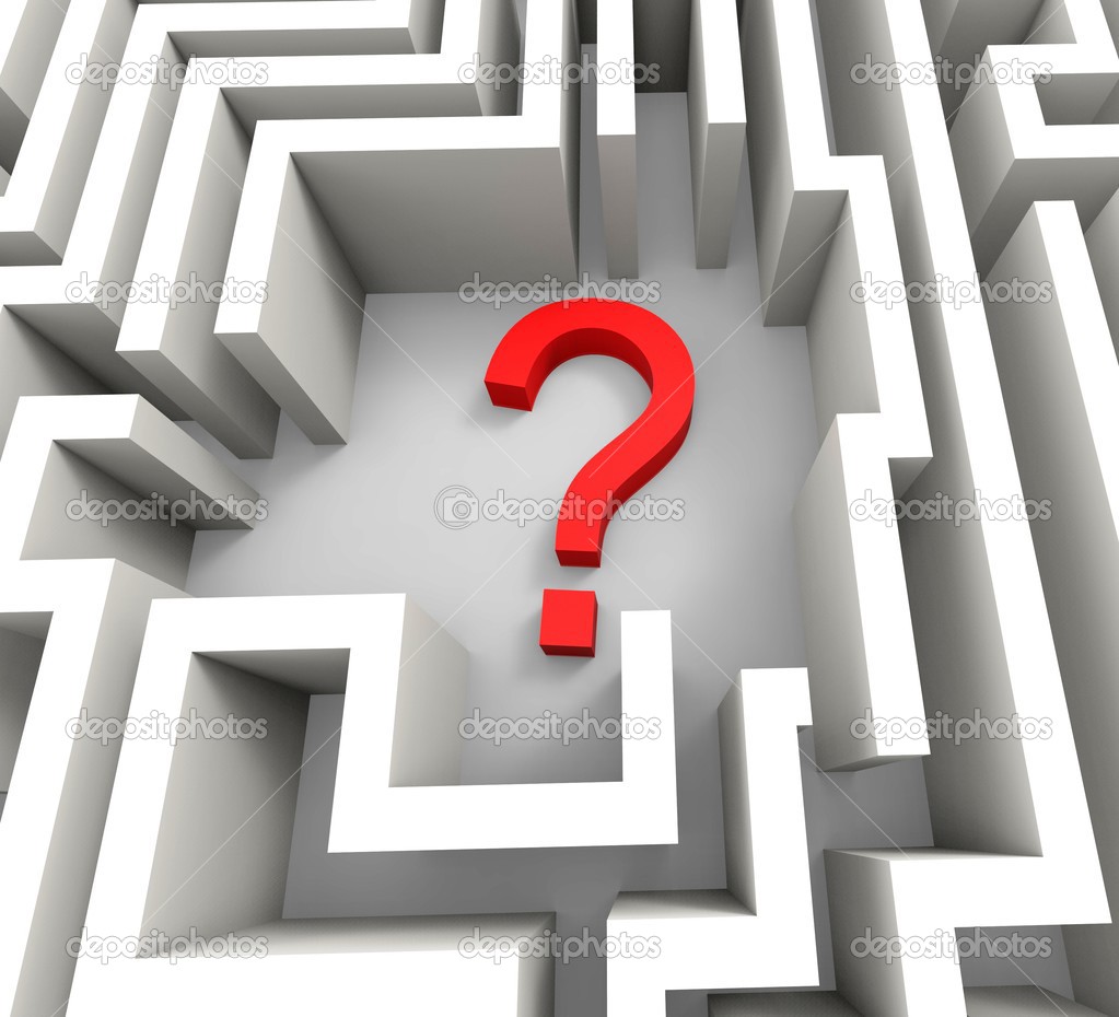 Question Mark In Maze Shows Thinking