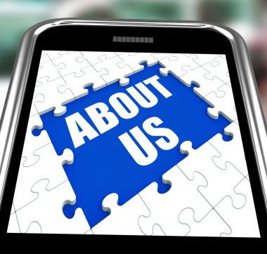 bize hakkında bilgi ve Web sitesi smartphone gösterir