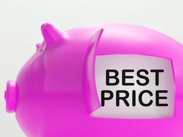 Best Price Piggy Bank Shows Great Savings — Stock Photo, Image