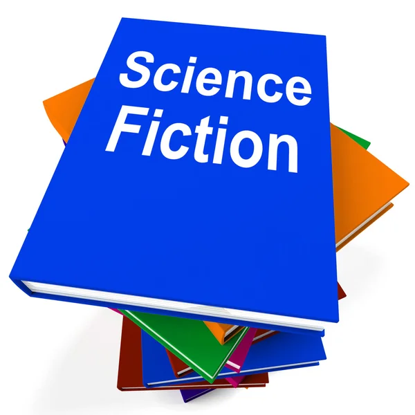 Science Fiction Book Stack Mostra libri di fantascienza — Foto Stock