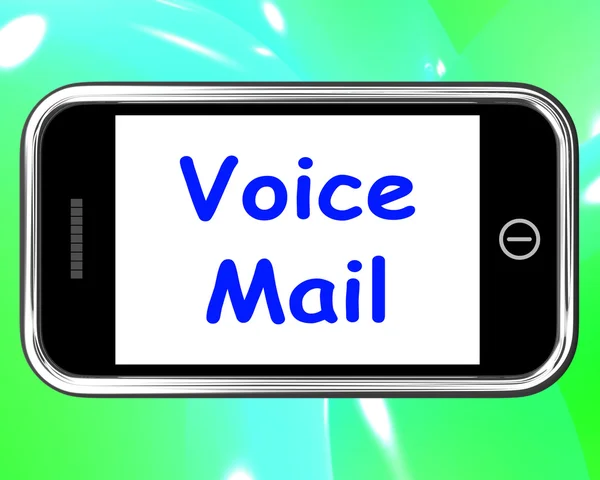 Voice Mail On Phone Shows Talk To Leave Message — Stock Photo, Image