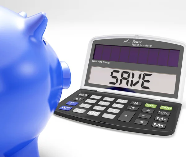 Save Calculator Shows Bargains Specials And Sale — Stock Photo, Image