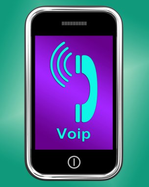 VoIP telefon ses Internet Protokolü veya IP telefonu üzerinde gösterir.