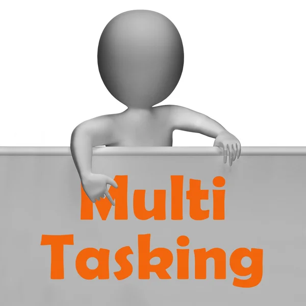 Multitasking bedeutet, mehrere Aufgaben gleichzeitig zu erledigen — Stockfoto