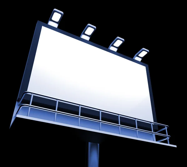 Blank Billboard Copyspace Shows Advertising Space — Stock Photo, Image