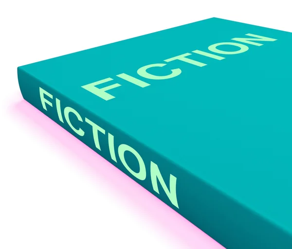 Fiction Book Shows Books With Imaginary Stories — Stock Photo, Image