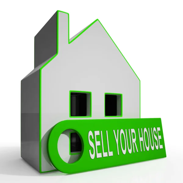Verkaufen Sie Ihr Haus zu Hause bedeutet, dass Immobilien für Käufer verfügbar sind — Stockfoto