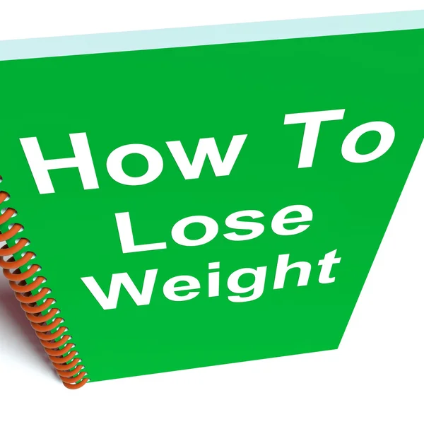 How to Lose Weight on Notebook Shows Strategy for Weight loss — Stock Photo, Image