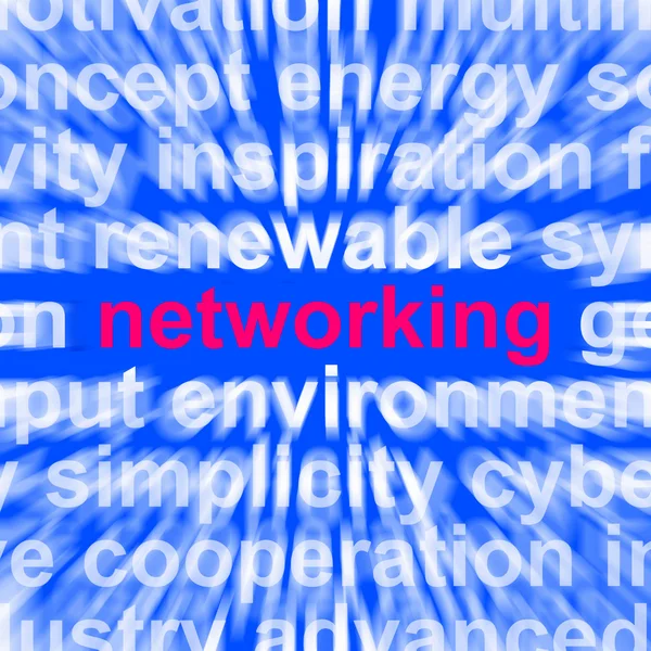 Networking Word Means Making Contacts And Business Networks — Stok fotoğraf