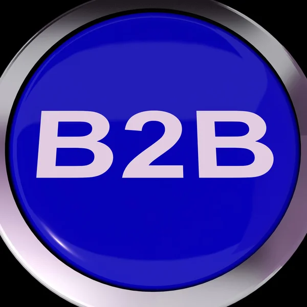 Botón B2b significa comercio comercial o trato —  Fotos de Stock