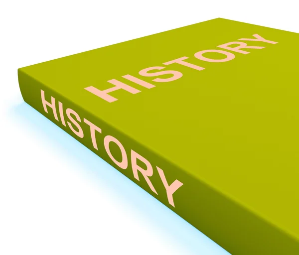 Książki historia pokazuje książek o przeszłości — Zdjęcie stockowe