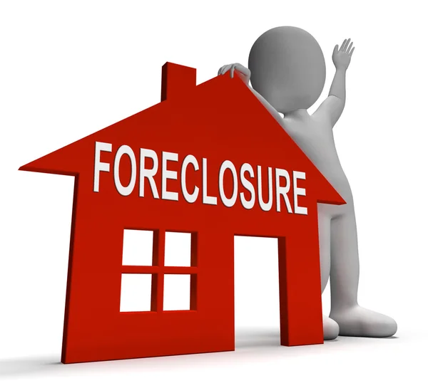 Foreclosure House Shows Repossession And Sale By Lender — Stock Photo, Image