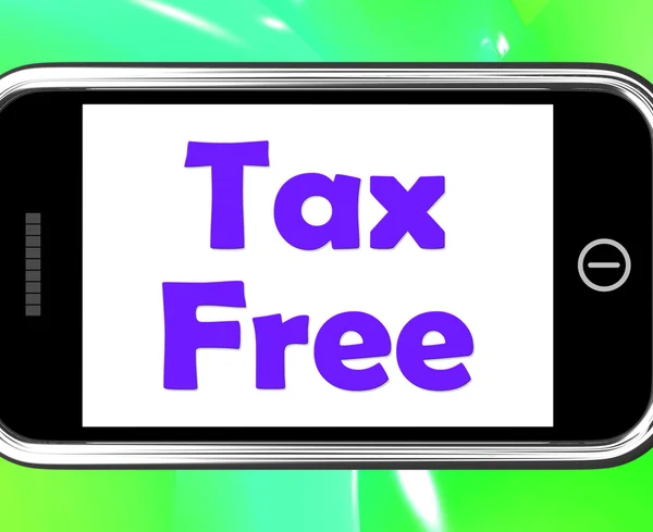 Tax Free On Phone Means Not Taxed — Stock Photo, Image