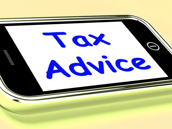 Tax Advice On Phone Shows Taxation Help Online — Stock Photo, Image