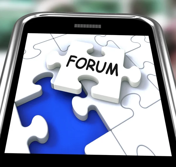 Forum Smartphone Means Online Networks And Chat — Stock Photo, Image