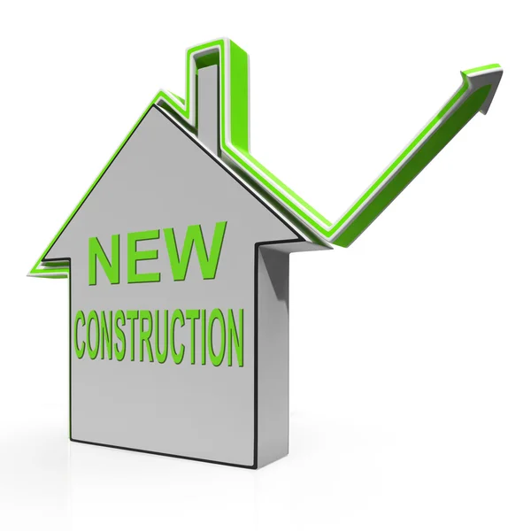 New Construction House Means Recently Constructed Home — Stock Photo, Image