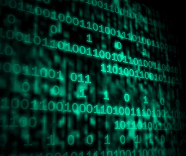 Matrix Code Copyspace Shows Digital Numbers Programming Backgrou — Stock Photo, Image