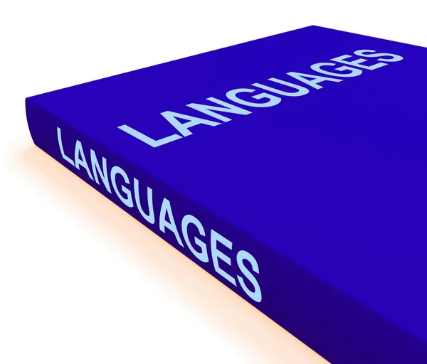 Språk boken visar böcker om språk — Stockfoto