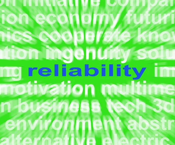 Reliability Word Means Honest Trustworthy And Dependable — Stock Photo, Image