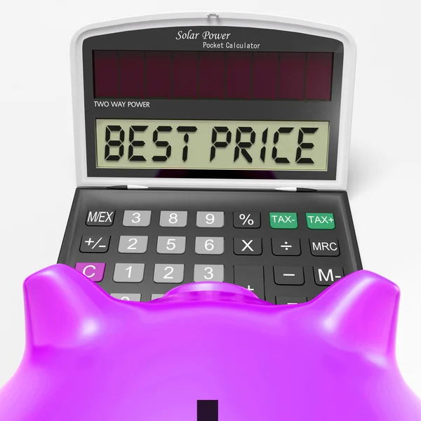 El mejor precio calculadora significa ofertas Descuentos y ahorros —  Fotos de Stock