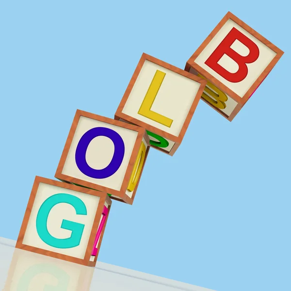 Blog μπλοκ δείχνουν blogger στο Διαδίκτυο και εξειδικευμένη — Φωτογραφία Αρχείου
