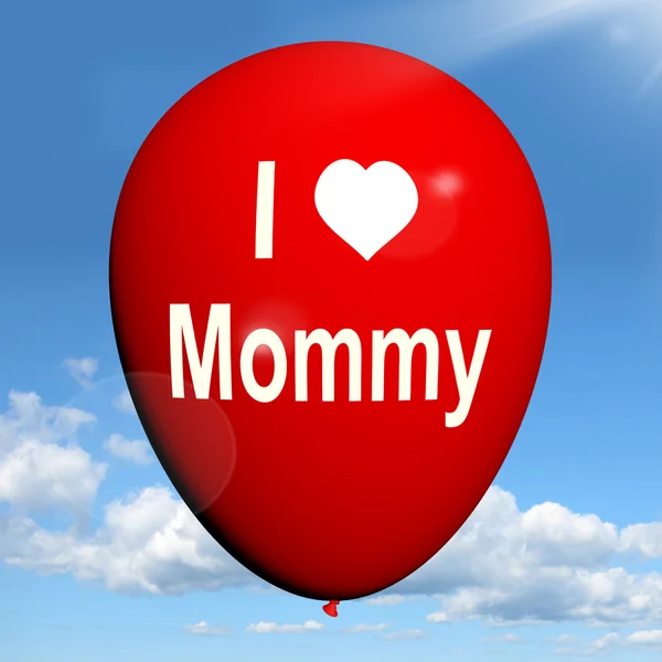 Ik hou van Mama ballon toont gevoelens van voorliefde voor moeder — Stockfoto