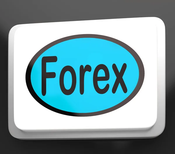 Botão Forex mostra moeda estrangeira ou moeda — Fotografia de Stock