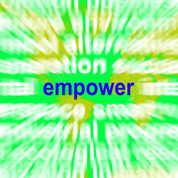 Empower Word Cloud Means Encourage Empowerment — Stock Photo, Image