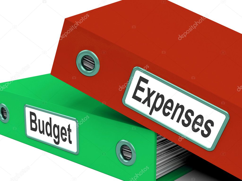 Budget Expenses Folders Mean Business Finances And Budgeting