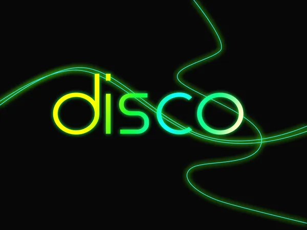 Groovy Disco significa festa de dança e música — Fotografia de Stock