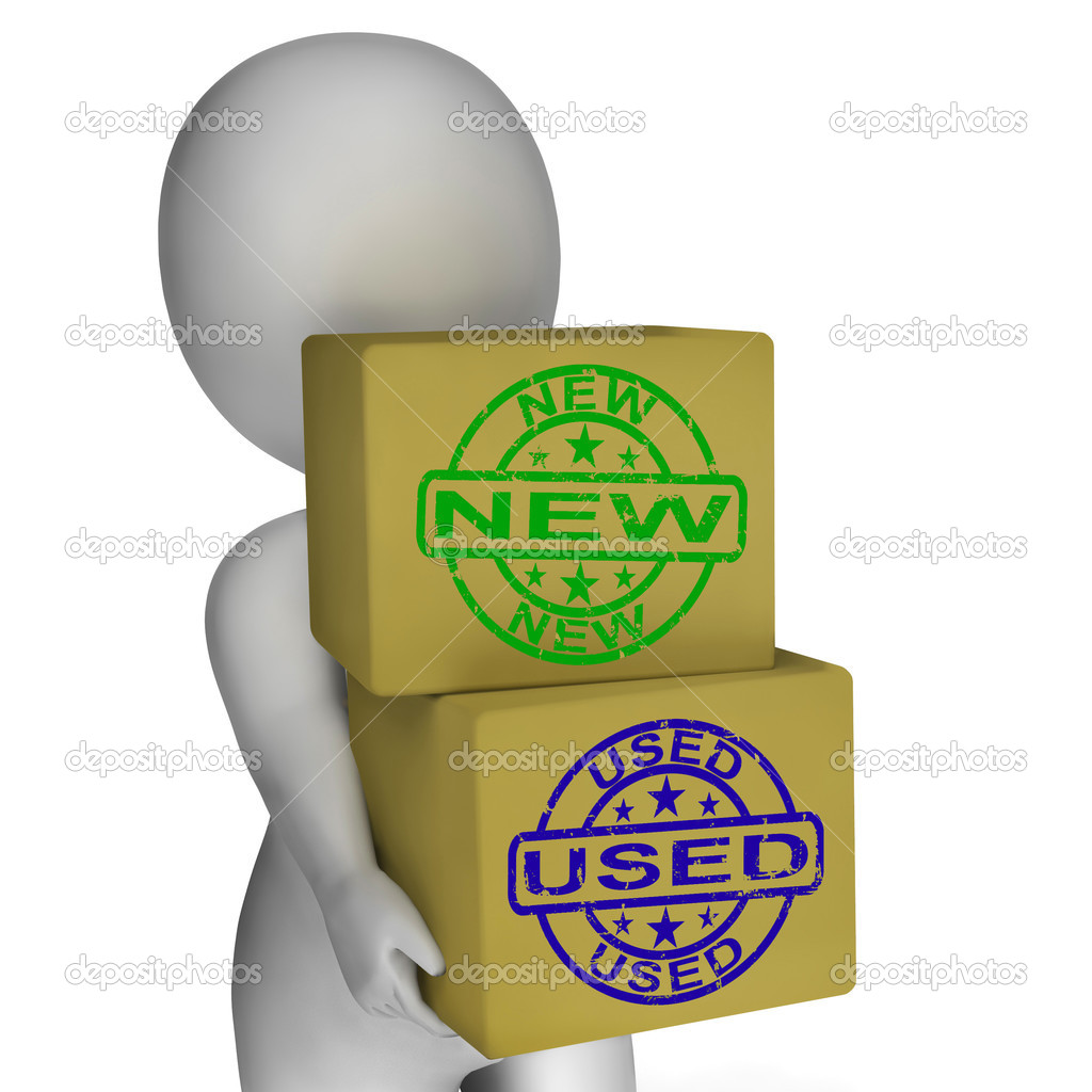 New And Used Boxes Mean Newly Made And Second-Hand Goods