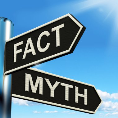 Fact Myth Signpost Means Correct Or Incorrect Information clipart