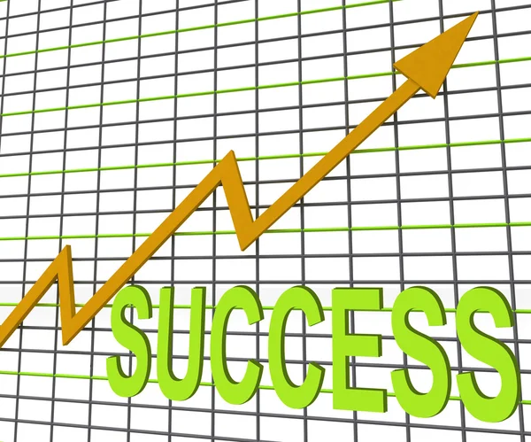 Success Chart Graph Shows Winning Or Successful — Stock Photo, Image