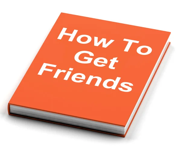 如何获得朋友的书显示友好社会生活 — 图库照片